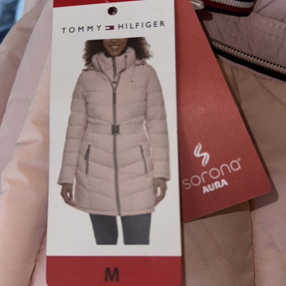 Tommy Hilfiger pink puffy coat